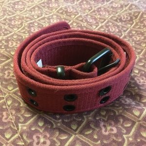 Red Grommet Web Belt